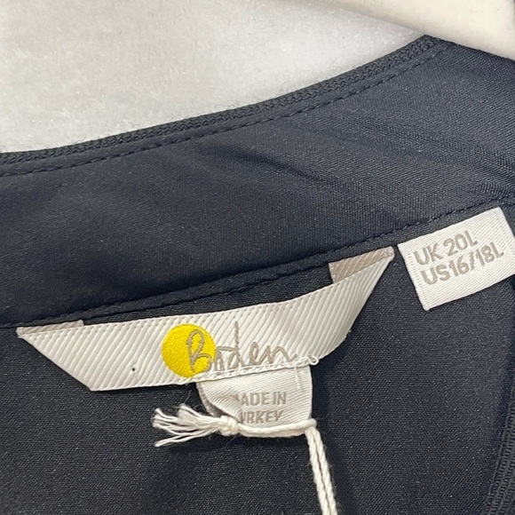 Boden Sleeveless Mini Shift Dress In Black Size 16/18 New - Picture 9 of 9